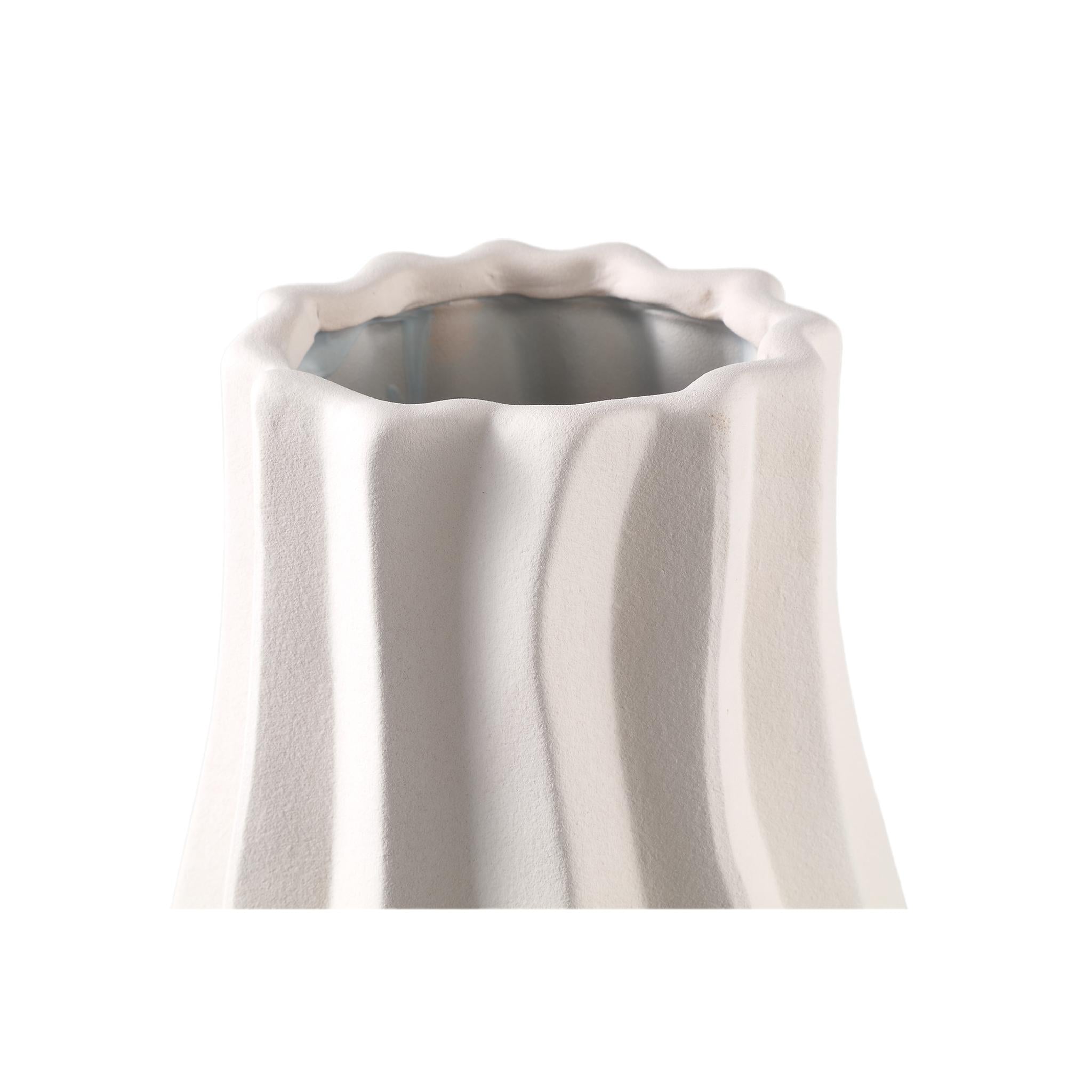 PTMD Bloempot Clair - 19x19x40 cm - Keramiek - Creme