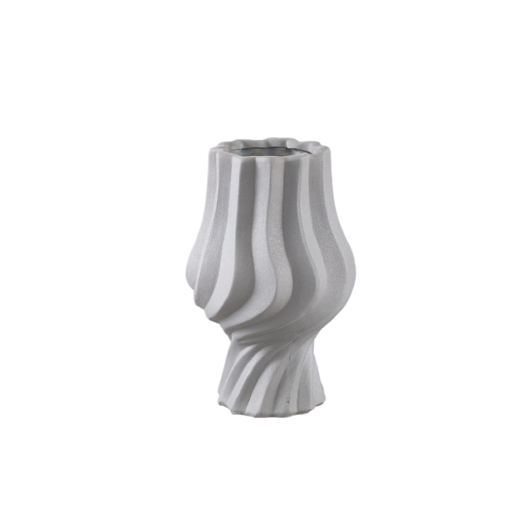 PTMD Bloempot Clair - 19x19x30 cm - Keramiek - Taupe
