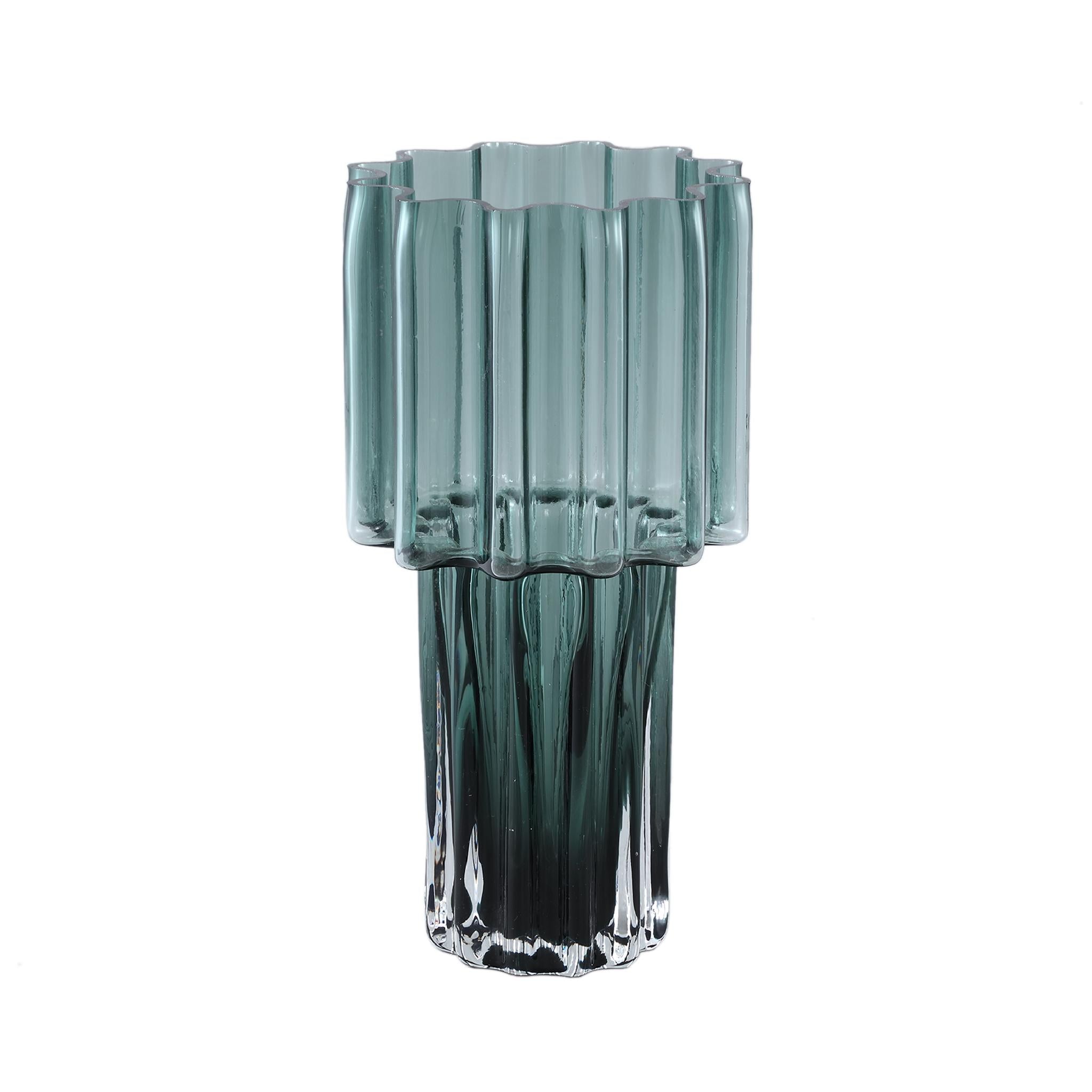 PTMD Vaas Maayan - 18x18x35 cm - Glas - Groen