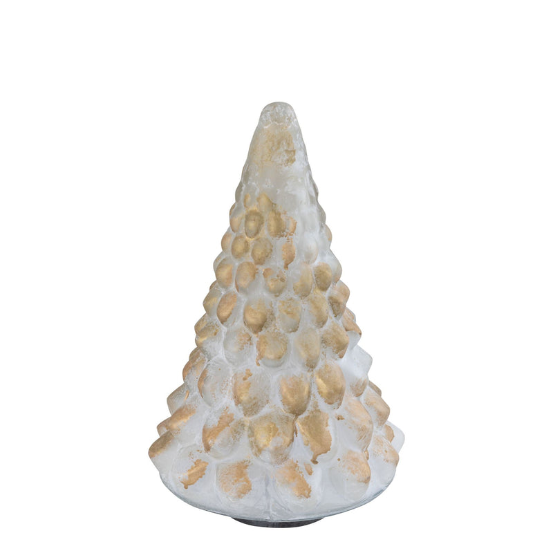PTMD Deco Object Ozain - 18x18x37 cm - Glas - Creme