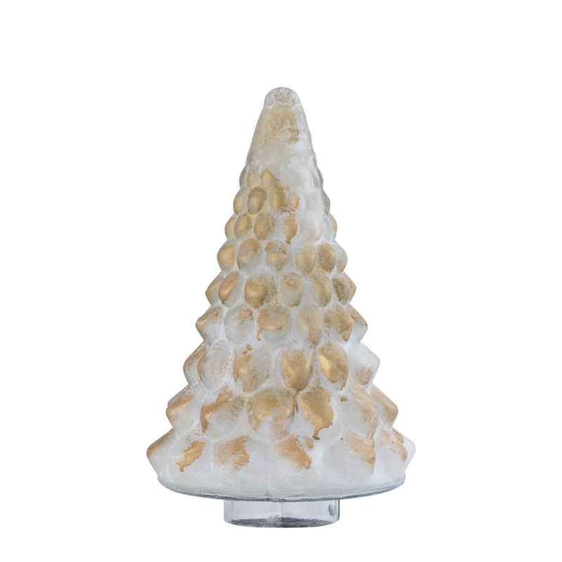 PTMD Deco Object Ozain - 18x18x37 cm - Glas - Creme