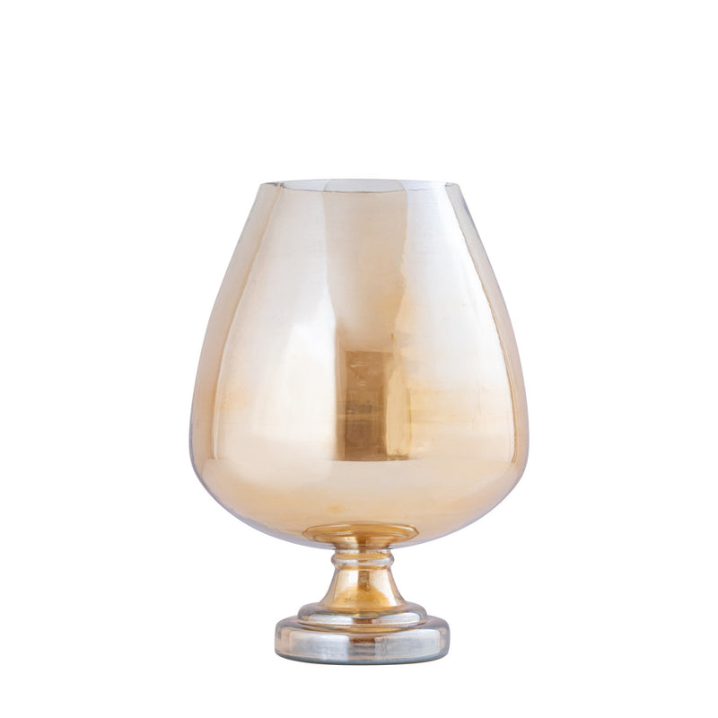 PTMD Windlicht Alwine - 23x23x32 cm - Glas - Goud