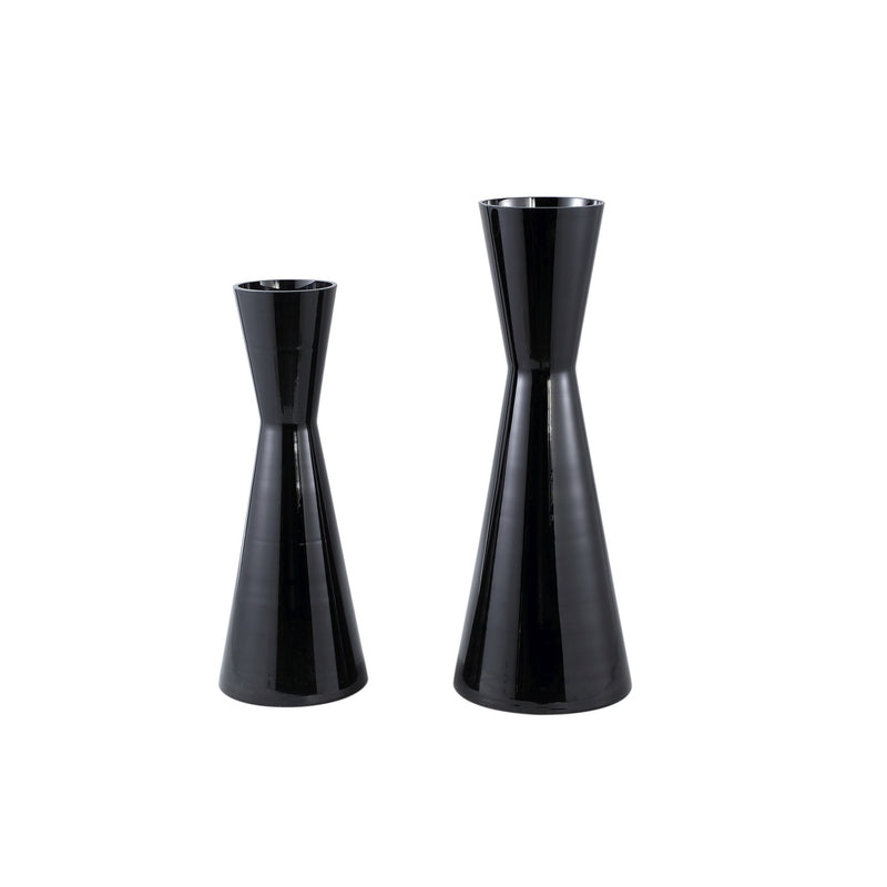 PTMD Vaas Corena - 19x19x50 cm - Glas - Zwart