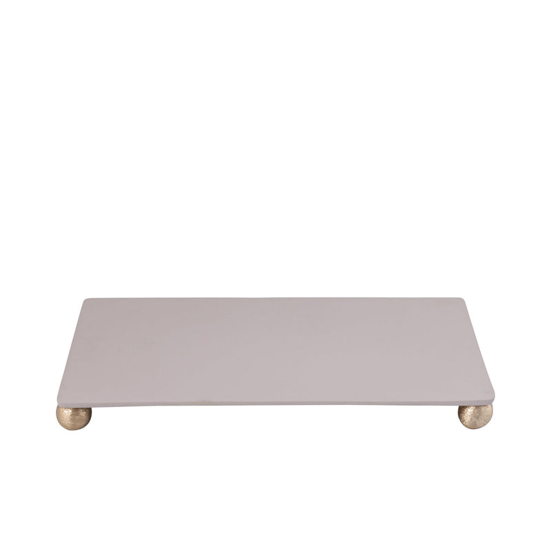 PTMD Plateau Uchizi - 49x29x4 cm - Aluminium - Creme