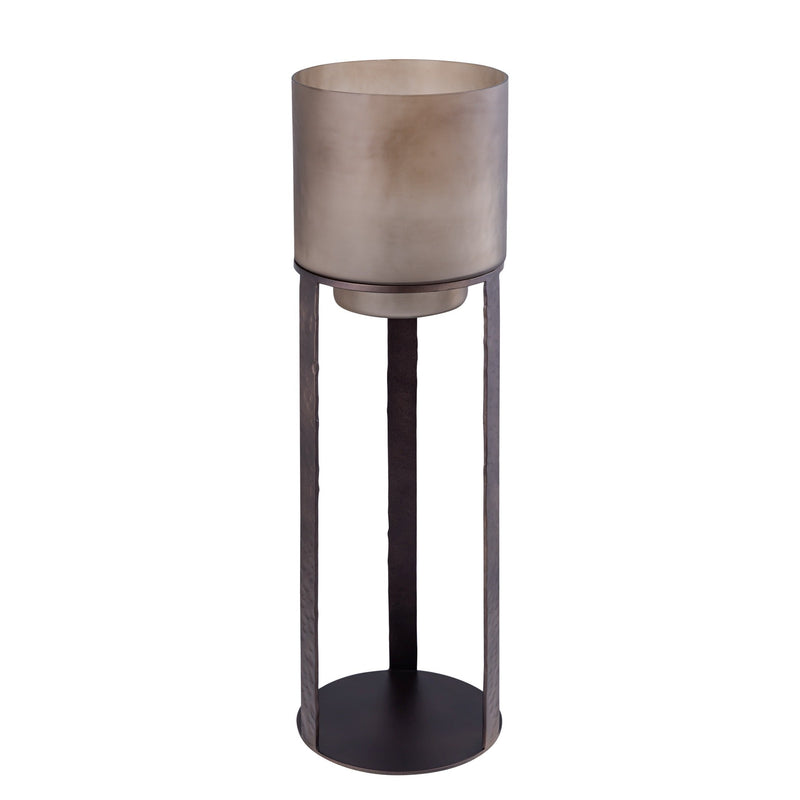 PTMD Windlicht Benae - 26x26x88 cm - Ijzer - Brons