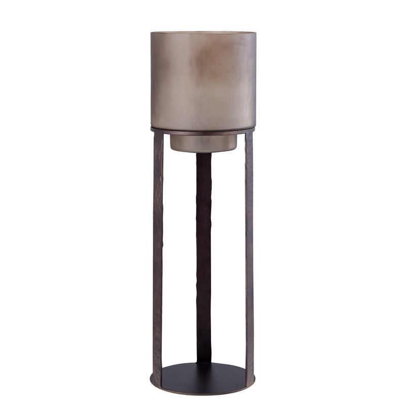 PTMD Windlicht Benae - 26x26x88 cm - Ijzer - Brons