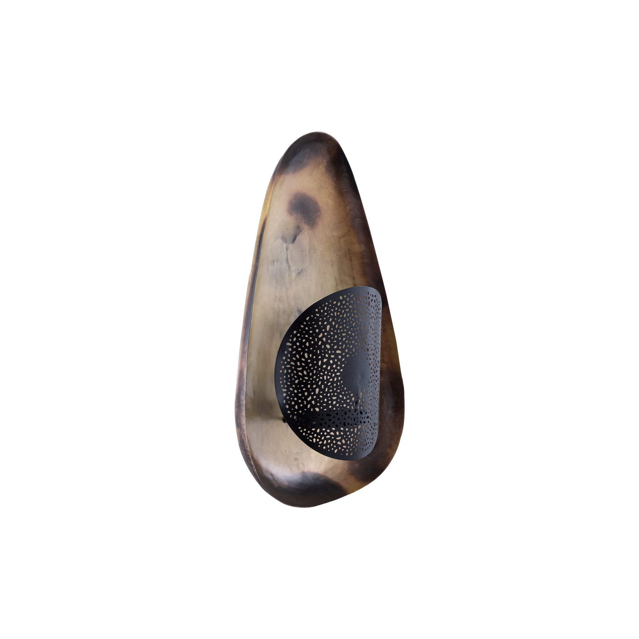 PTMD Windlicht Sameera - 26x13x44 cm - Ijzer - Goud