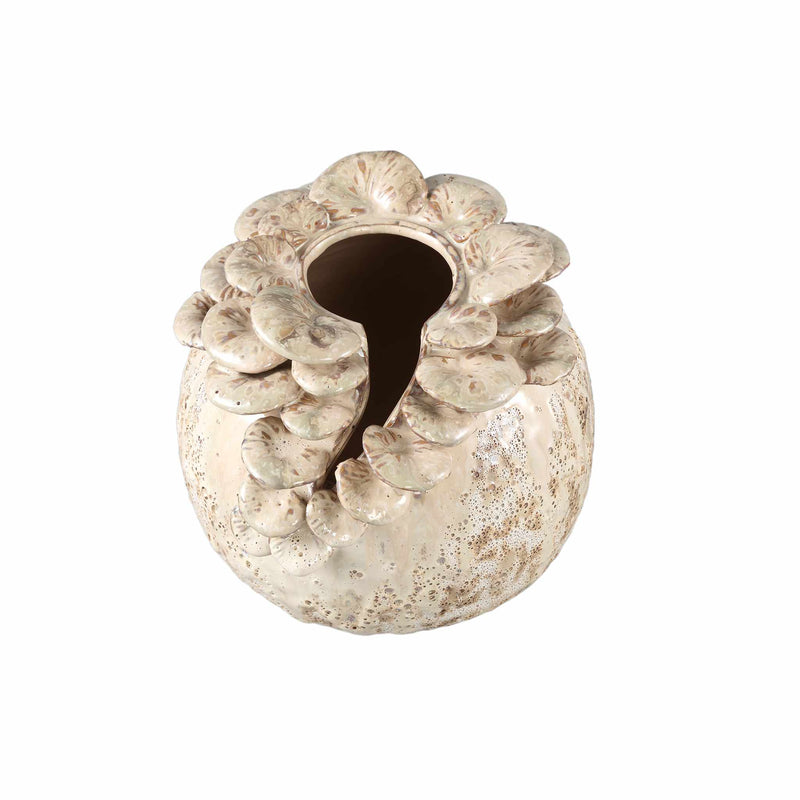 PTMD Bloempot Anaide - 22x20x20 cm - Keramiek - Creme