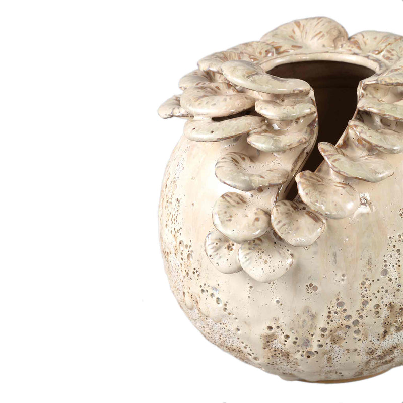 PTMD Bloempot Anaide - 22x20x20 cm - Keramiek - Creme