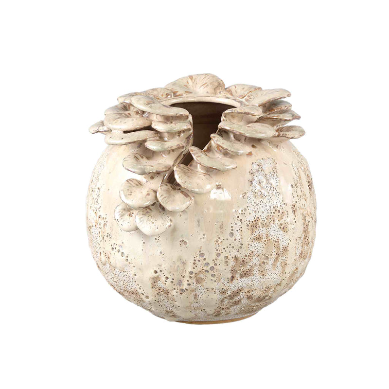 PTMD Bloempot Anaide - 22x20x20 cm - Keramiek - Creme