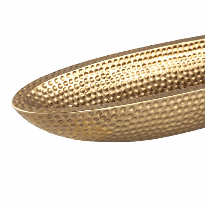 PTMD Schaal Kalki - 50x14x9 cm - Keramiek - Goud