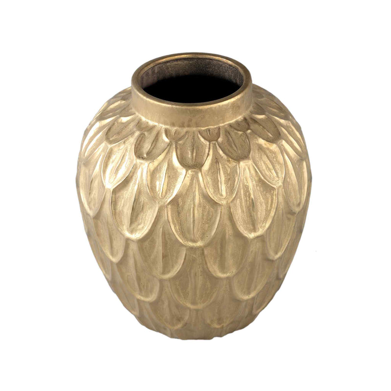 PTMD Bloempot Kobee - 30x30x35 cm - Keramiek - Goud