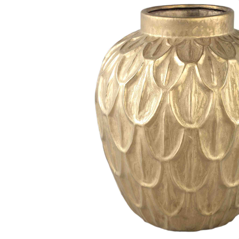 PTMD Bloempot Kobee - 30x30x35 cm - Keramiek - Goud