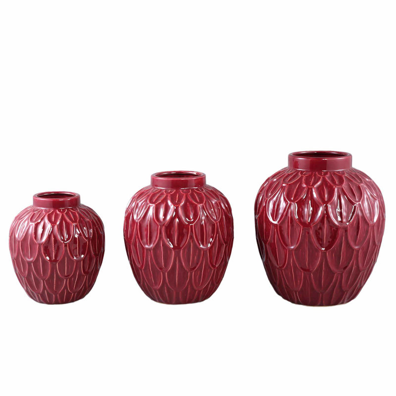 PTMD Bloempot Kobee - 30x30x35 cm - Keramiek - Rood