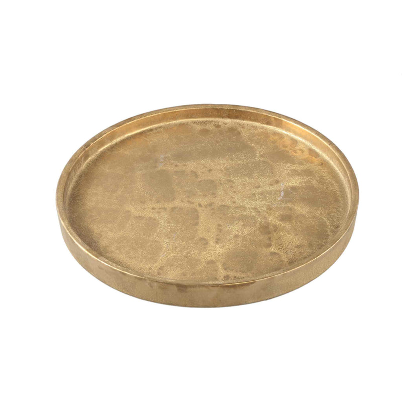 PTMD Plateau Kasim - 33x33x3 cm - Keramiek - Goud