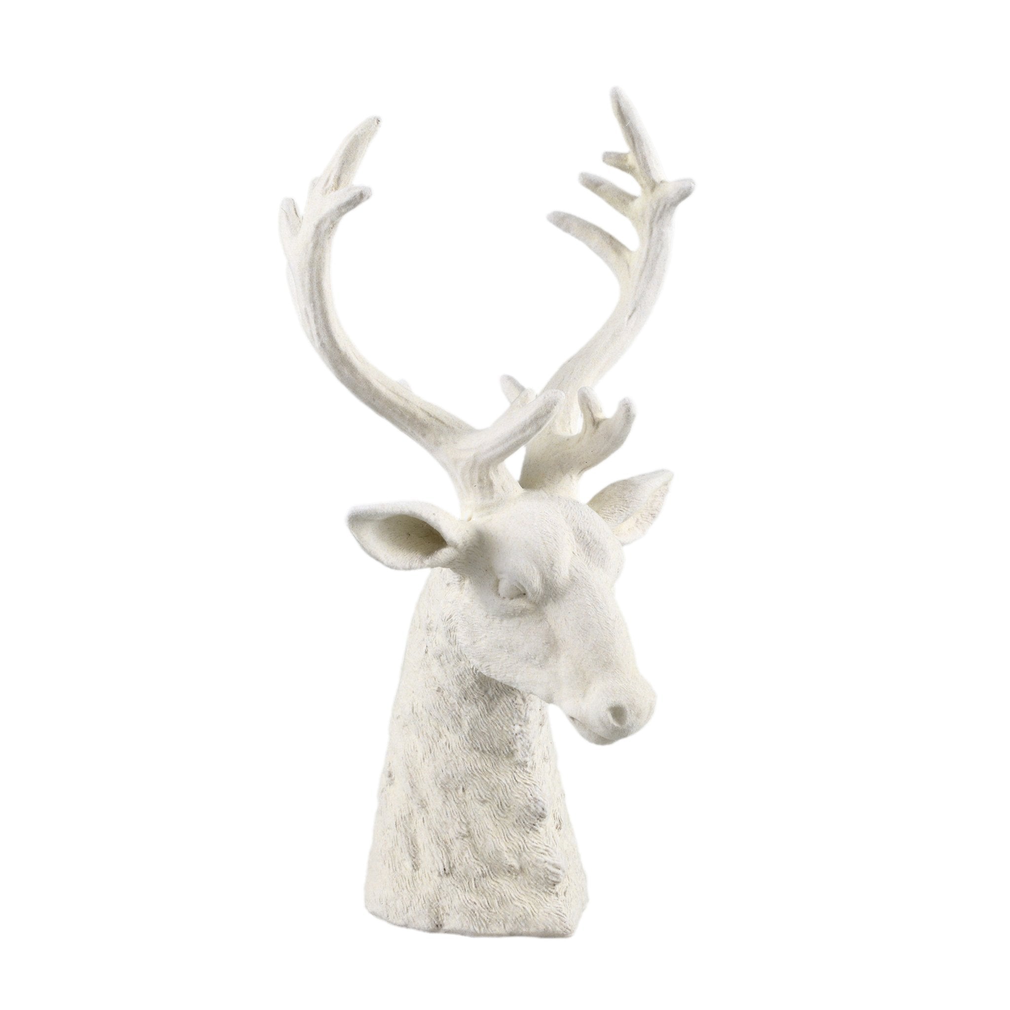 PTMD Decoratieve Standbeeld Zeb - 20x15x36 cm - Polyester - Creme