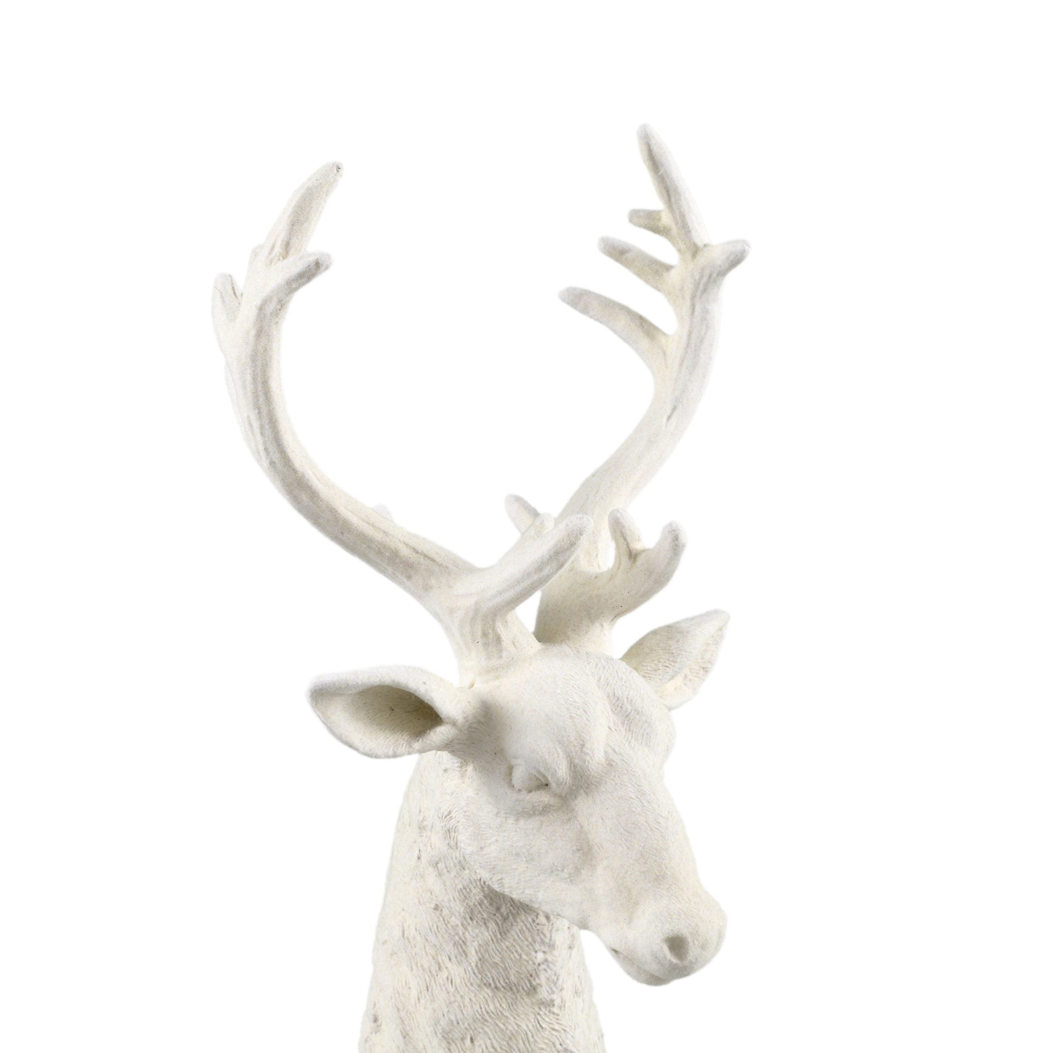PTMD Decoratieve Standbeeld Zeb - 20x15x36 cm - Polyester - Creme