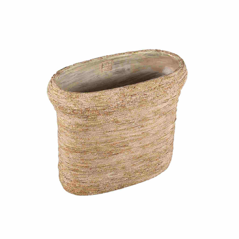 PTMD Bloempot Ricci - 40x20x36 cm - Cement - Bruin