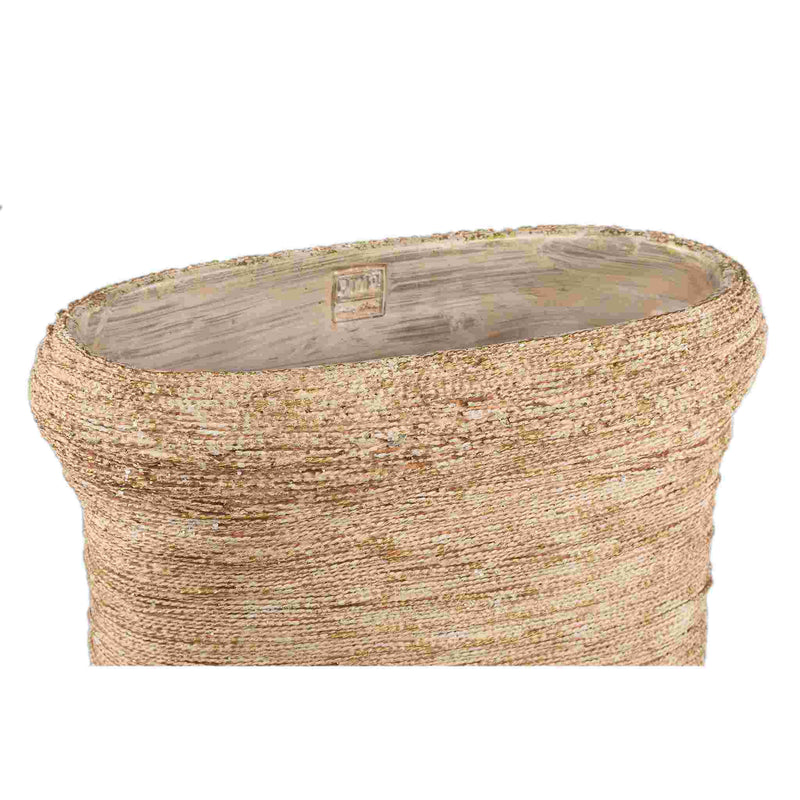 PTMD Bloempot Ricci - 40x20x36 cm - Cement - Bruin
