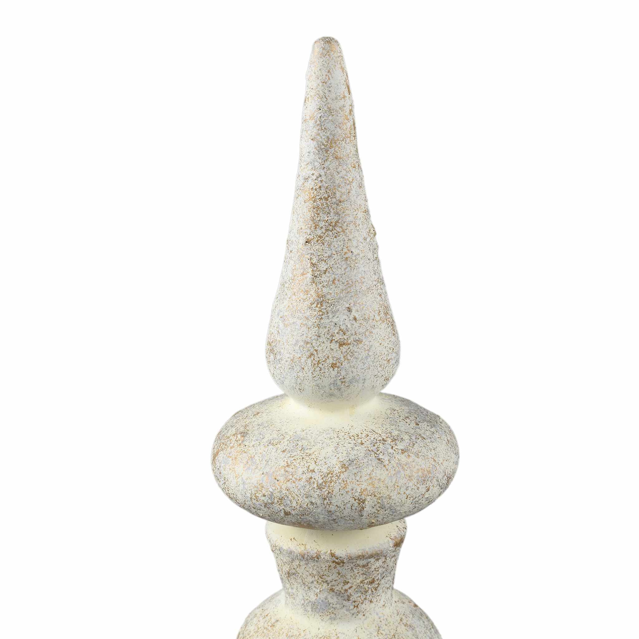 PTMD Decoratieve Standbeeld Ilesha - 11x11x37 cm - Cement - Creme