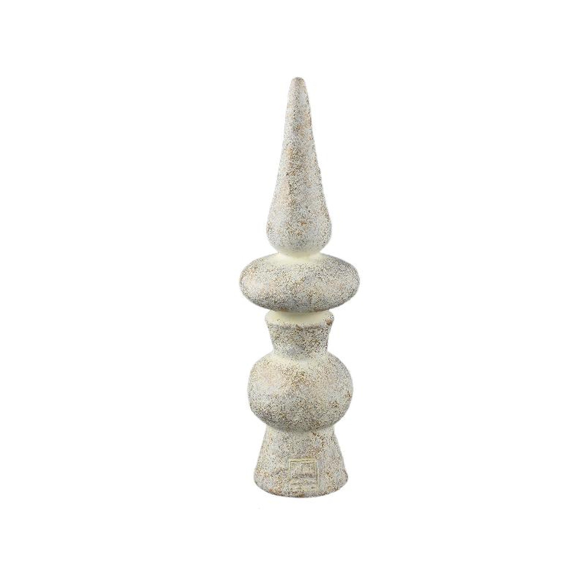 PTMD Decoratieve Standbeeld Ilesha - 11x11x37 cm - Cement - Creme