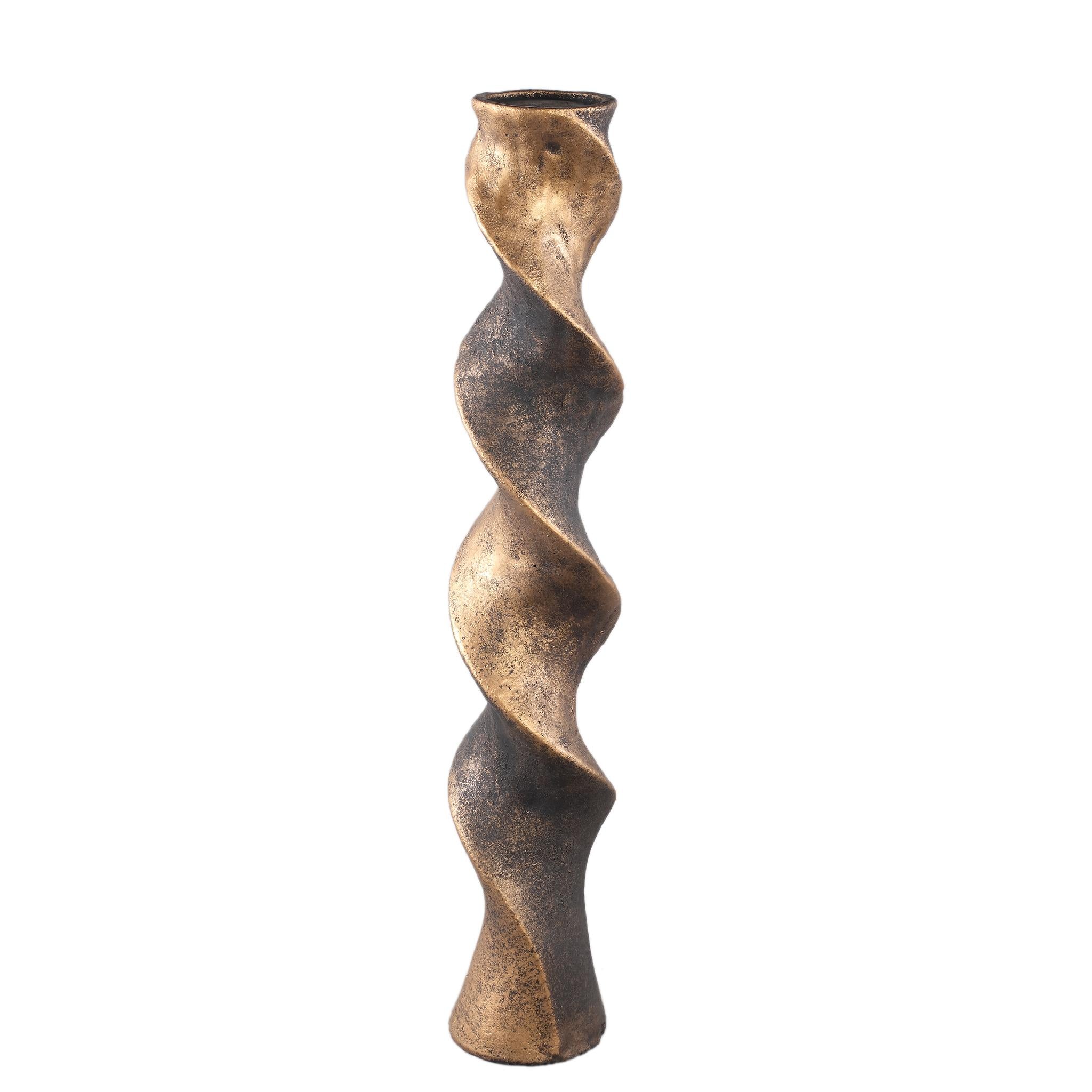 PTMD Kandelaar Bryah - 16x16x90 cm - Cement - Zwart