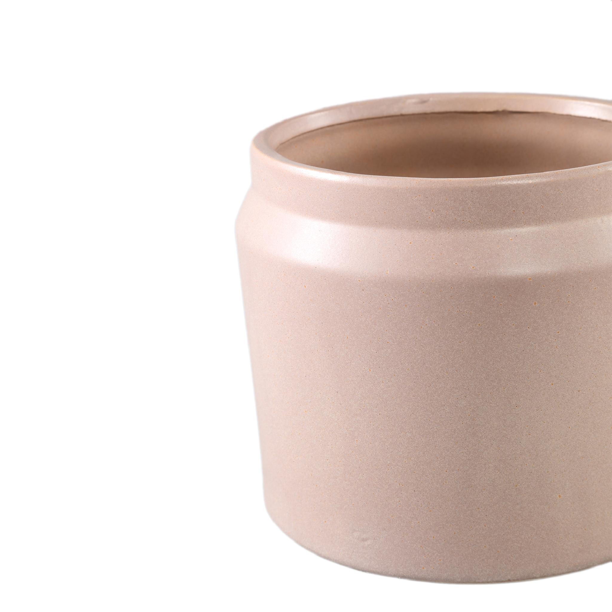 PTMD Bloempot Jillanne - 18x18x16 cm - Keramiek - Creme