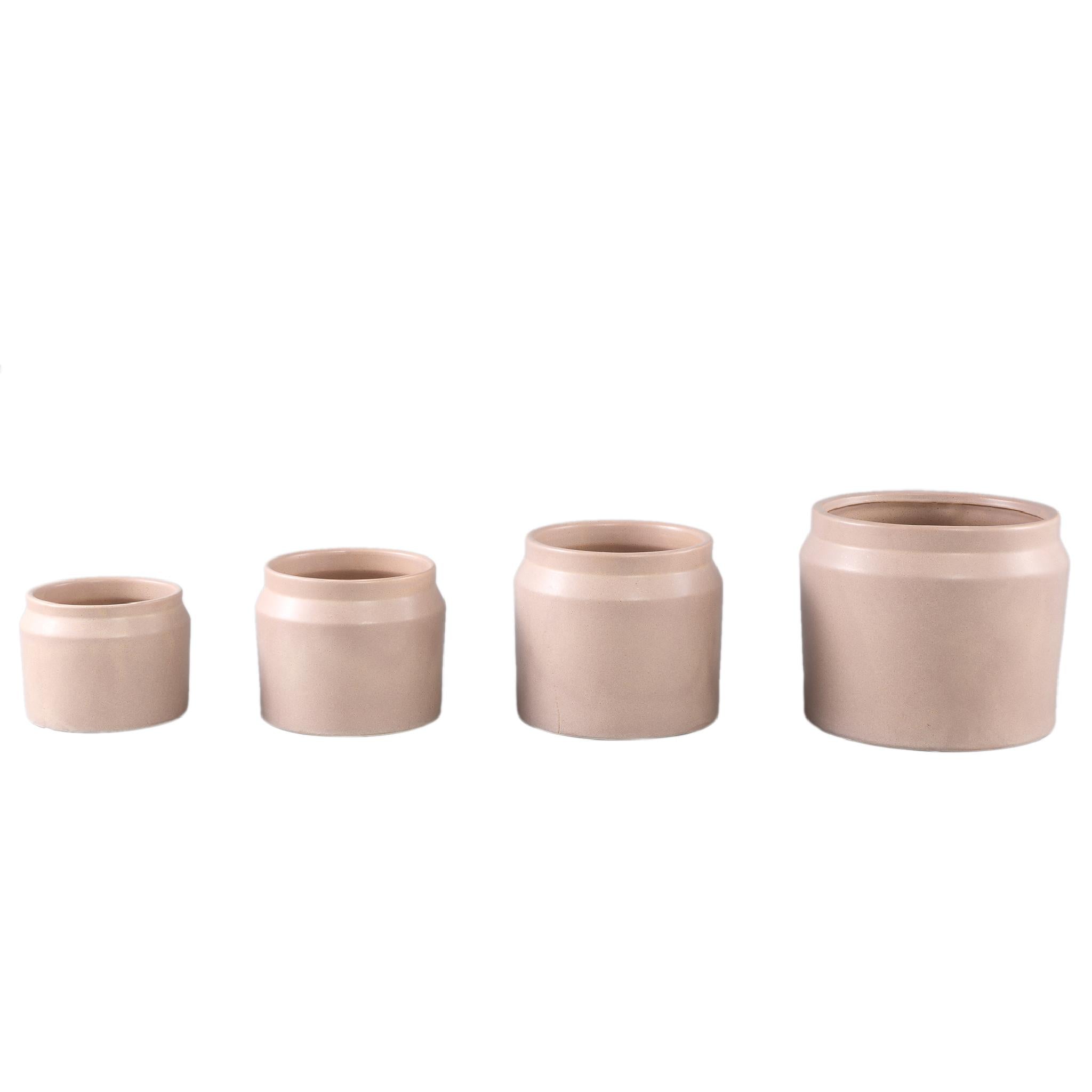 PTMD Bloempot Jillanne - 18x18x16 cm - Keramiek - Creme