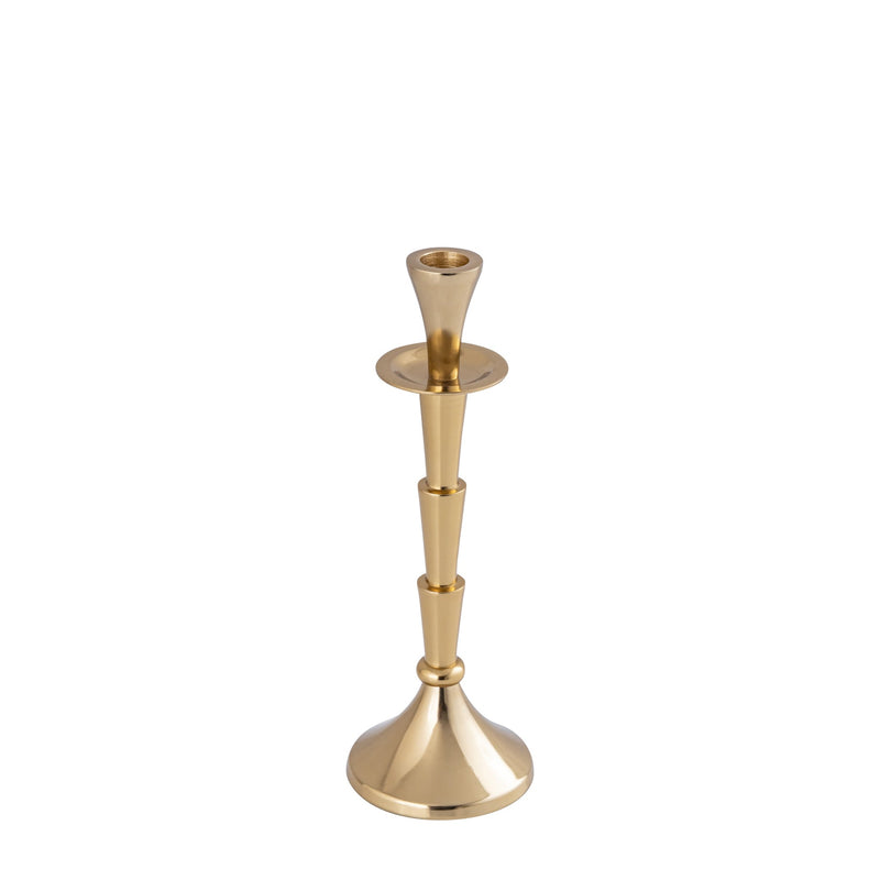 PTMD Kandelaar Denice - 10x10x29 cm - Aluminium - Goud