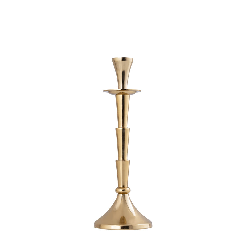 PTMD Kandelaar Denice - 10x10x29 cm - Aluminium - Goud