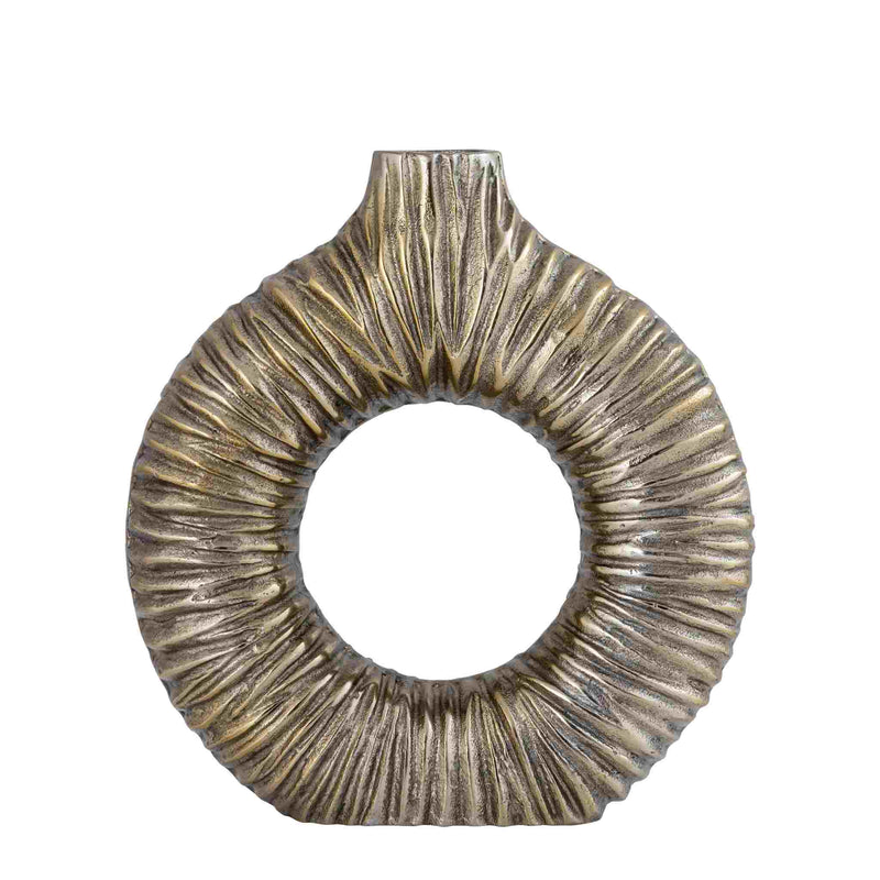 PTMD Vaas Jiss - 26x6x26 cm - Aluminium - Goud