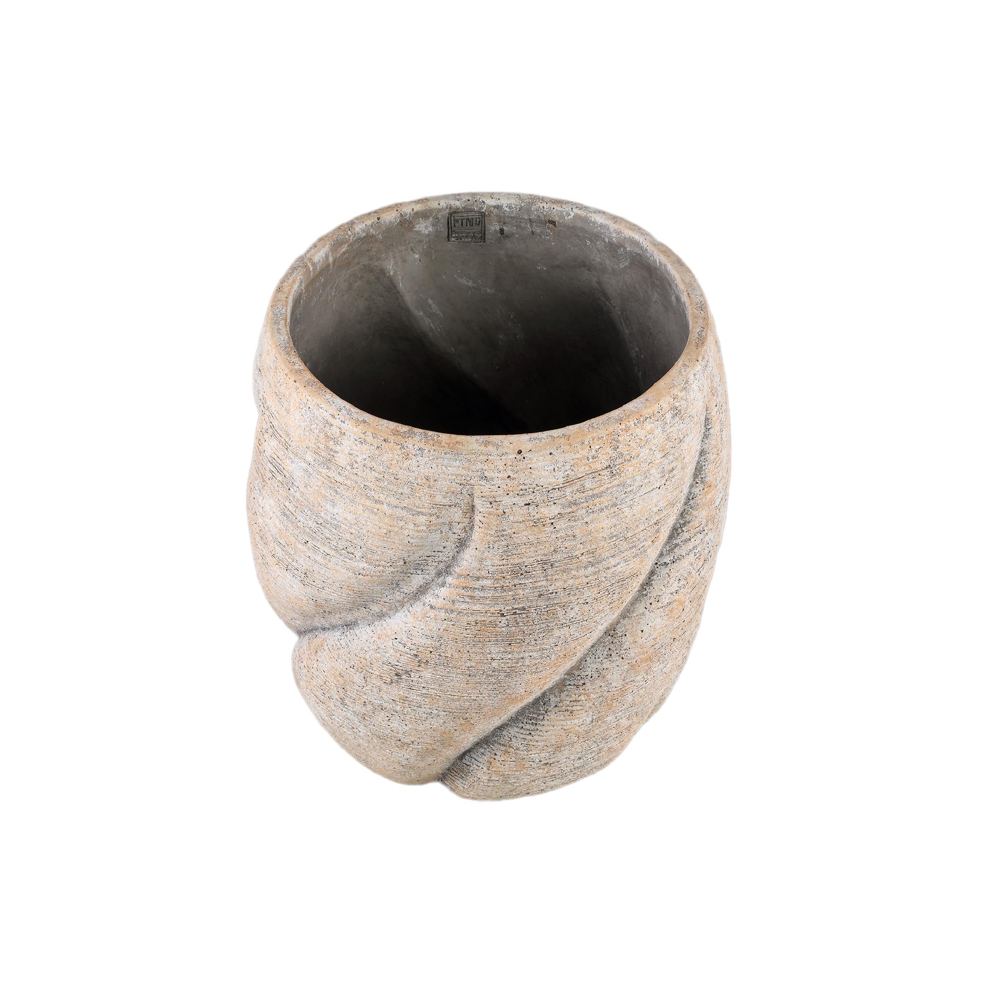 PTMD Bloempot Evanthia - 40x40x40 cm - Cement - Taupe