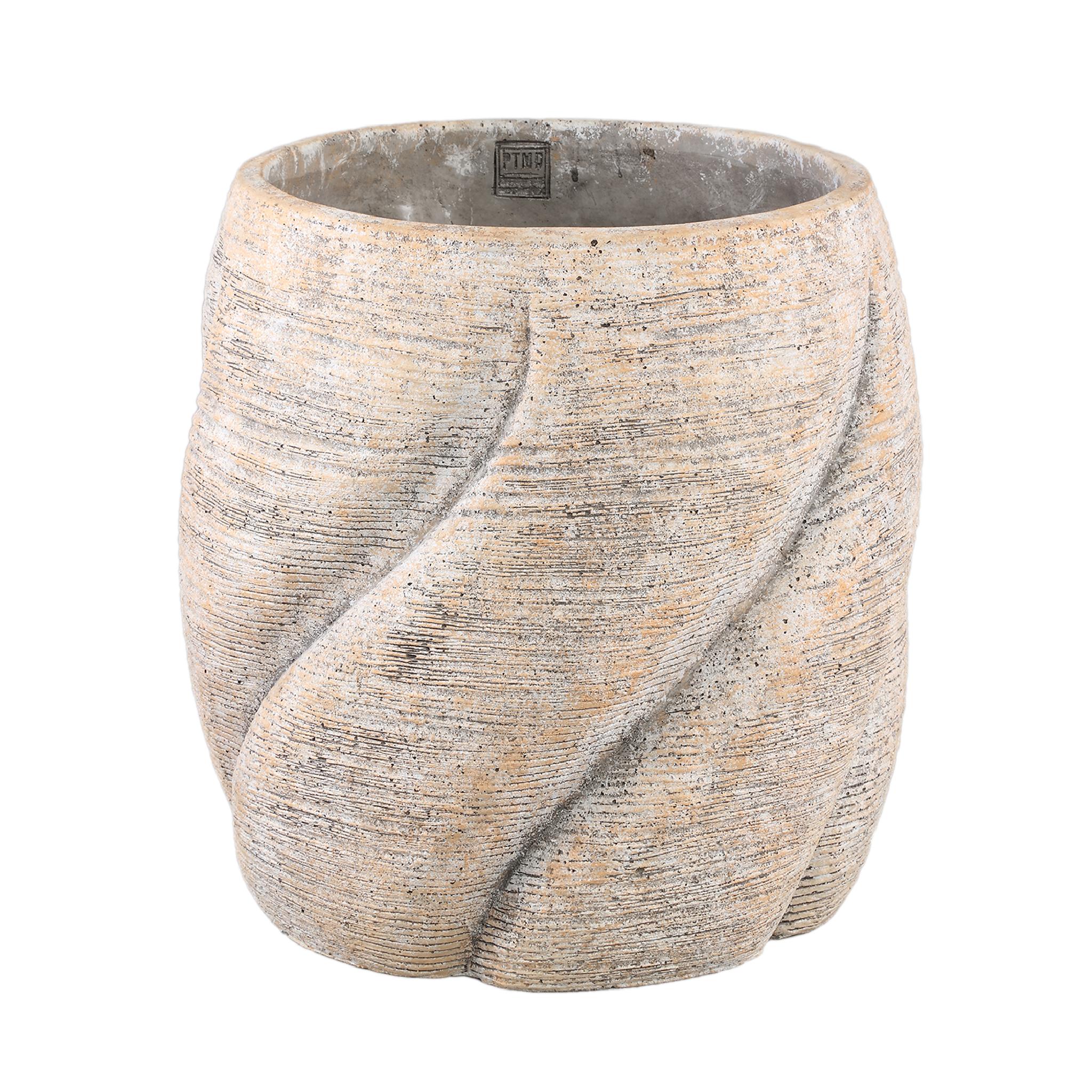 PTMD Bloempot Evanthia - 40x40x40 cm - Cement - Taupe