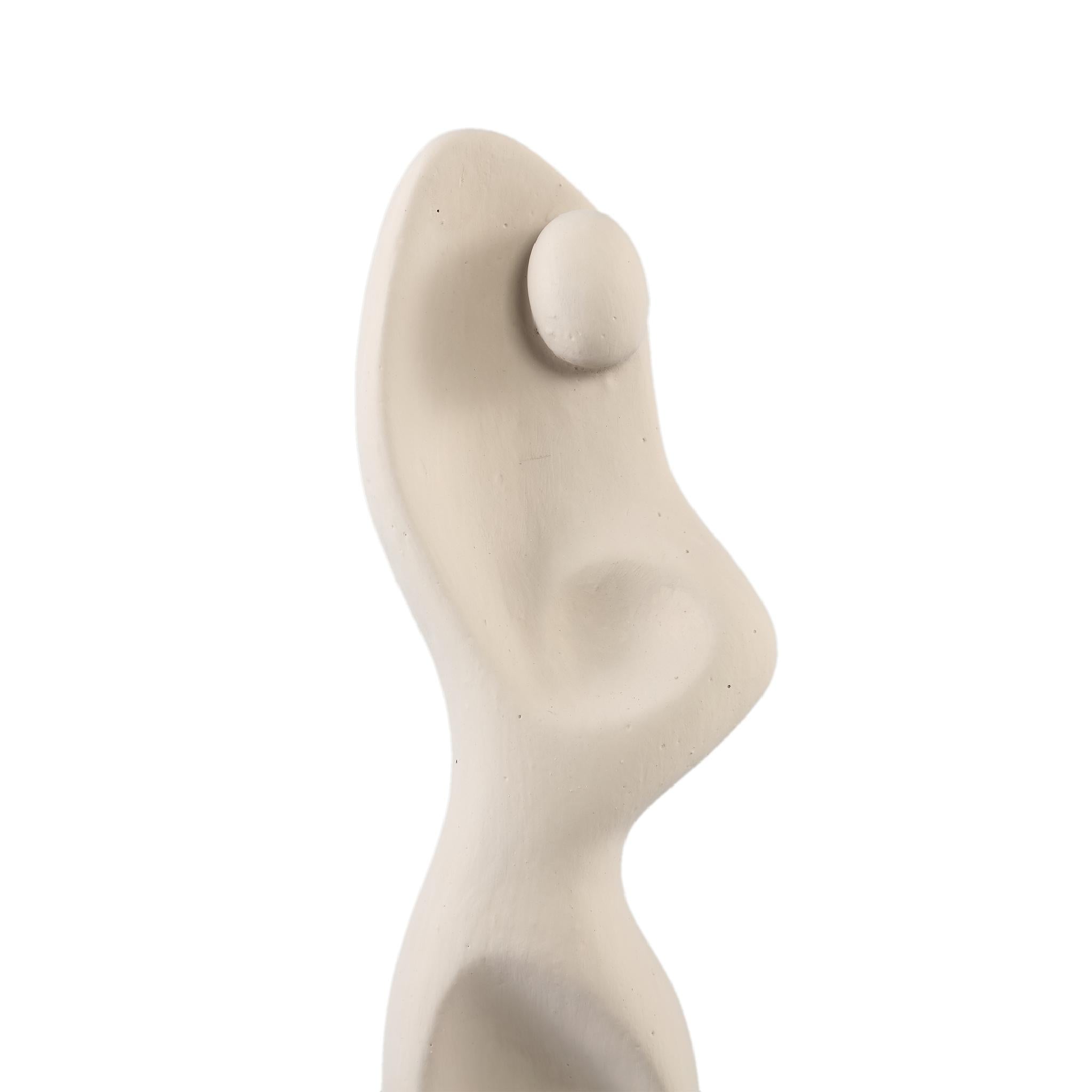 PTMD Decoratieve Standbeeld Sumaya - 12x9x42 cm - Cement - Taupe