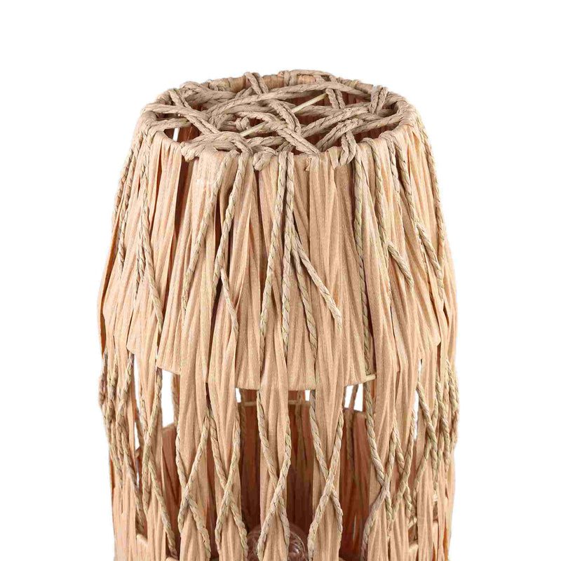 PTMD Tafellamp Alleene - 31x31x75 cm - Hout - Creme