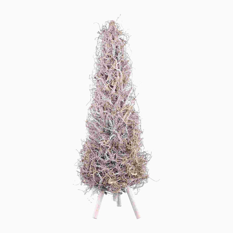 PTMD Deco Object Shastha - 43x43x120 cm - Bamboe - Wit