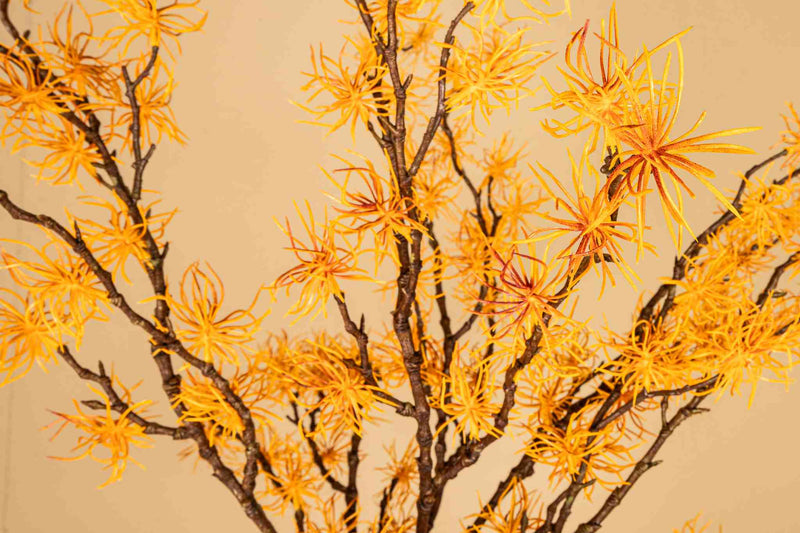 PTMD Kunsttak Hamamelis - 60x55x110 cm - Polyester - Geel