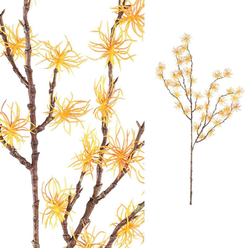 PTMD Kunsttak Hamamelis - 60x55x110 cm - Polyester - Geel