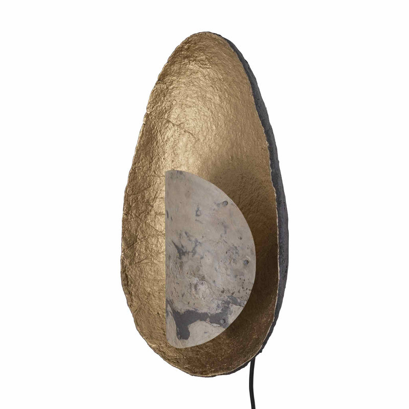 PTMD Wandlamp Charlton - 34x15x50 cm - Papier - Zwart