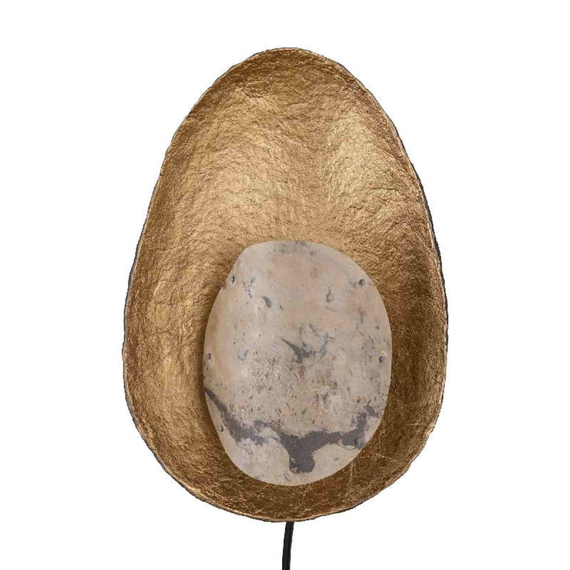 PTMD Wandlamp Charlton - 34x15x50 cm - Papier - Zwart