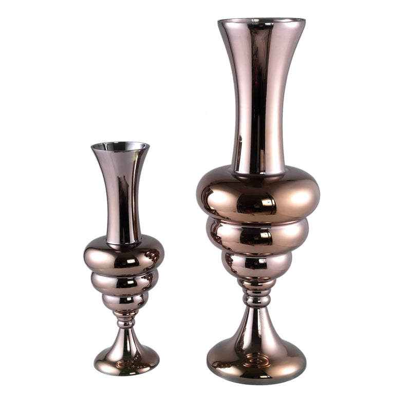 PTMD Vaas Nimai - 22x22x60 cm - Glas - Koper