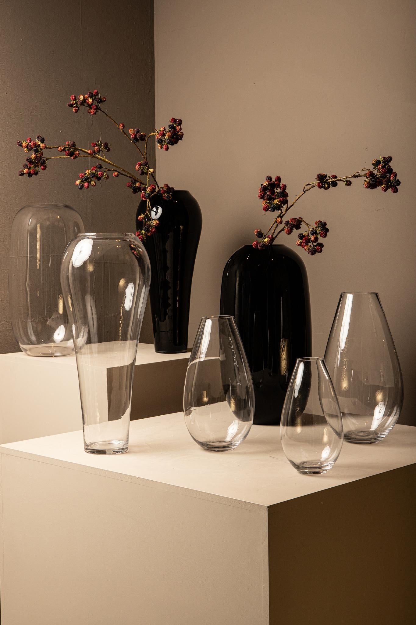 PTMD Vaas Turner - 29x29x55 cm - Glas - Transparant