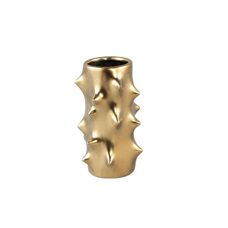 PTMD Bloempot Oswaldo - 20x20x33 cm - Keramiek - Goud