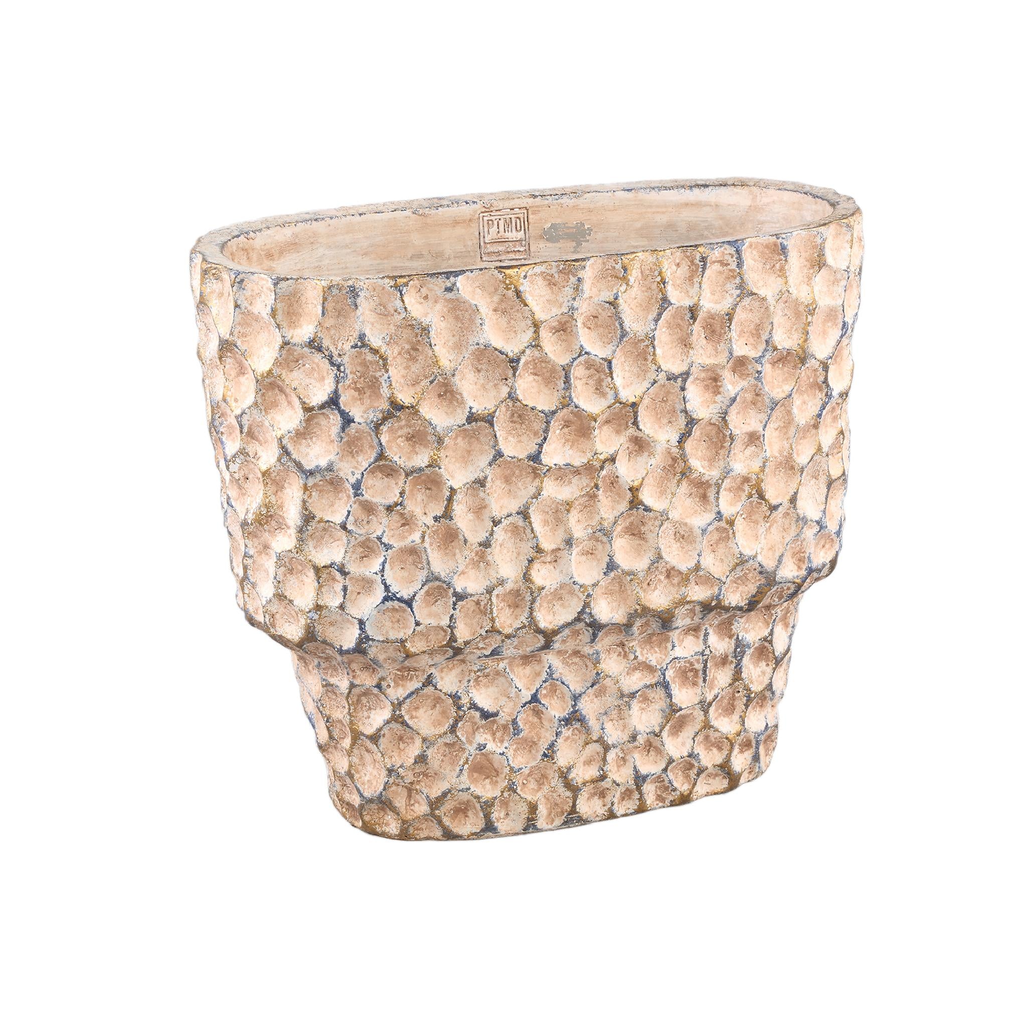 PTMD Bloempot Liselot - 40x20x36 cm - Cement - Bruin