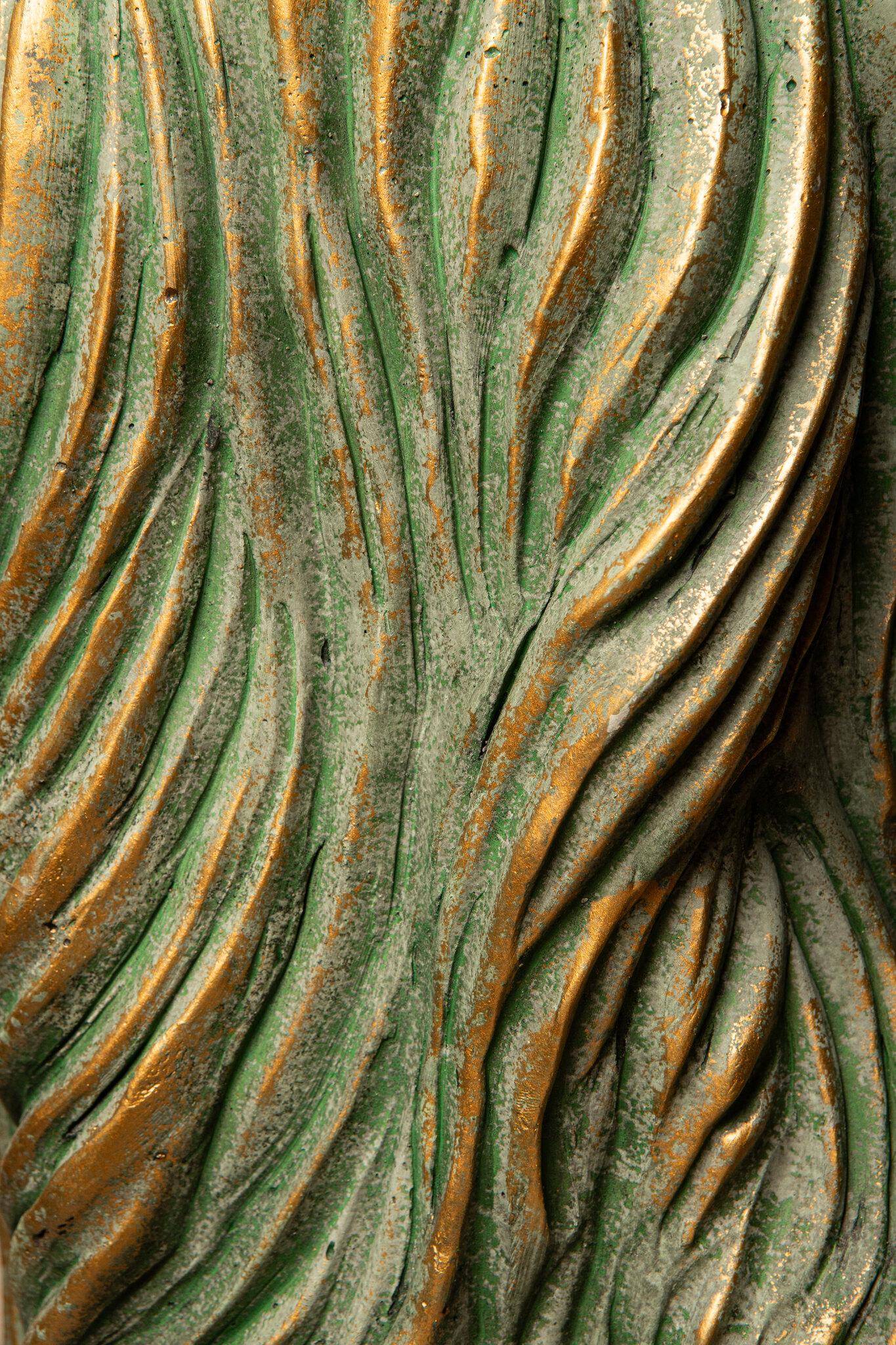 PTMD Bloempot Alexio - 16x16x30 cm - Cement - Groen