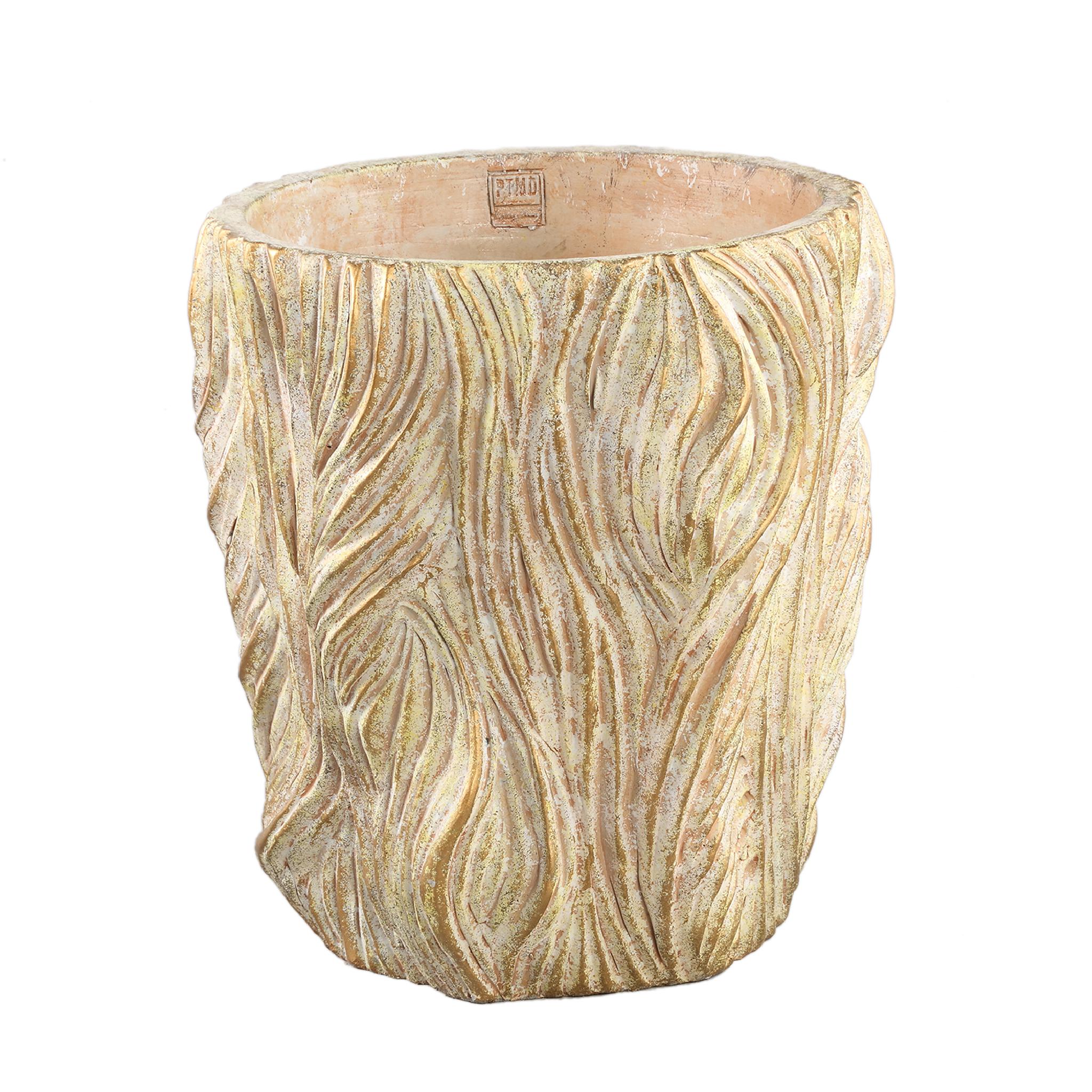 PTMD Bloempot Alexio - 40x40x40 cm - Cement - Creme