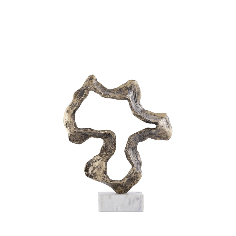 PTMD Deco Object Maryan - 33x7x42 cm - Aluminium - Messing