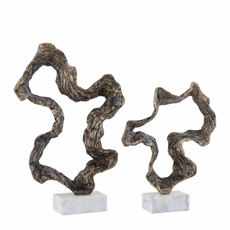 PTMD Deco Object Maryan - 33x7x42 cm - Aluminium - Messing