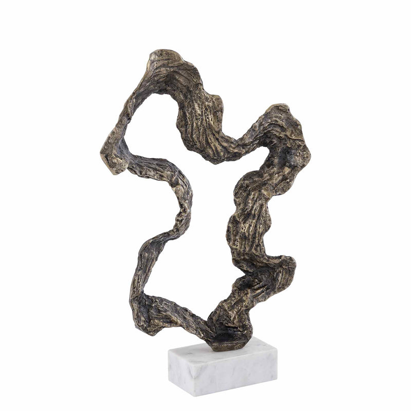 PTMD Deco Object Maryan - 37x7x56 cm - Aluminium - Messing