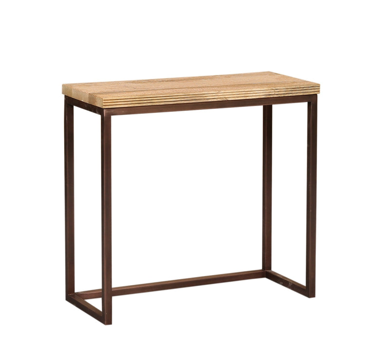 PTMD Bijzettafel Zoah - 70x29x65 cm - Hout - Koper- Set van 3